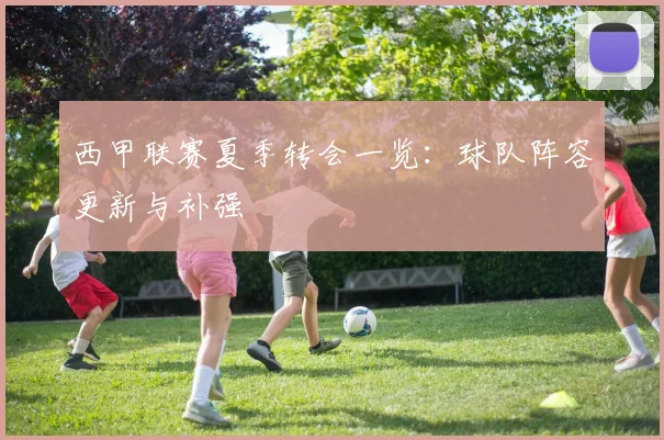 西甲联赛夏季转会一览：球队阵容更新与补强